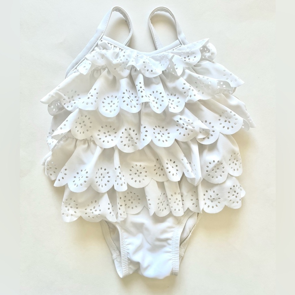 GAP Baby White Eyelet Swimsuit
